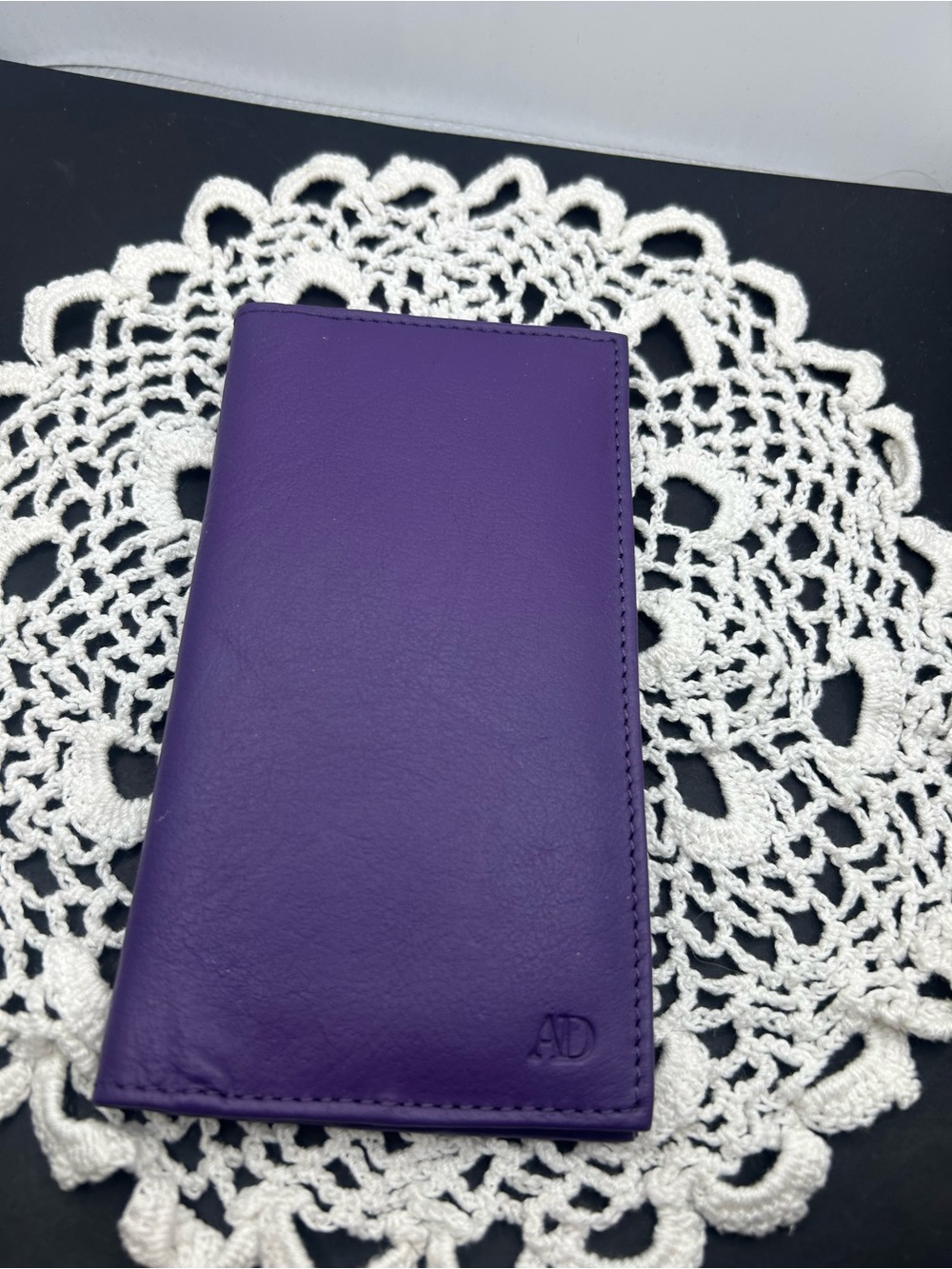 Access Denied Purple Leather Card & checkbook wallett